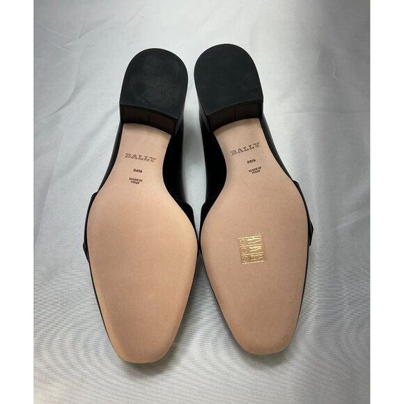 BALLY Women's Black Leather Janelle Buckle Pump Shoes - Picture 5 of 7